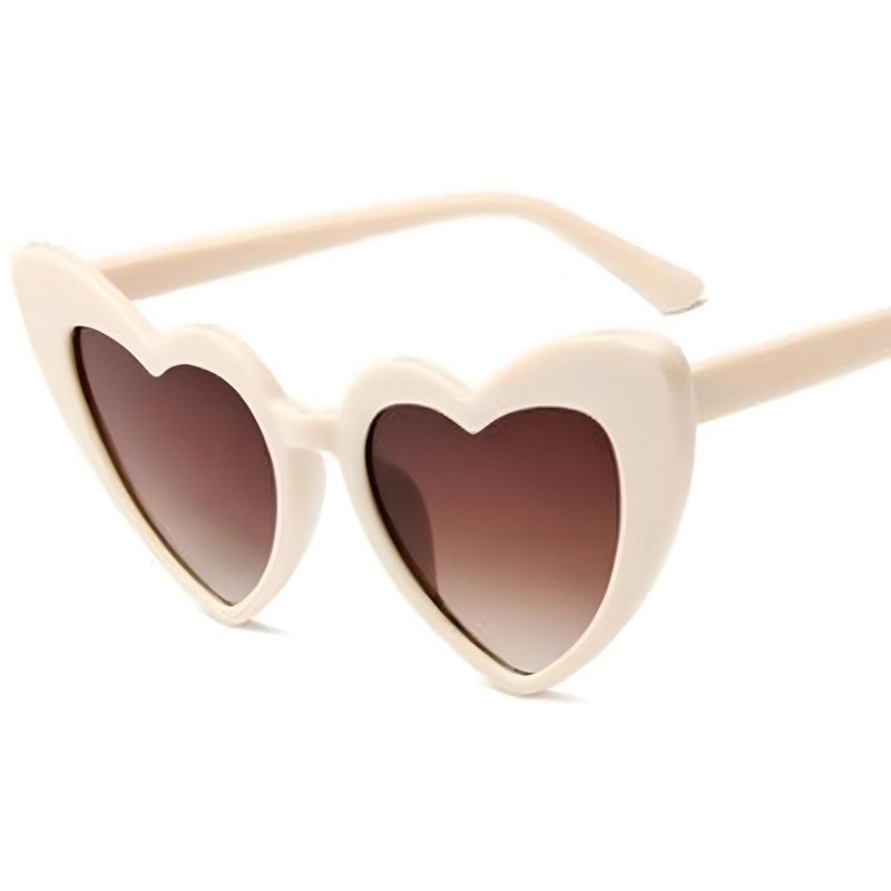 GENERICO - Lentes De Sol Corazon Lolita Beige
