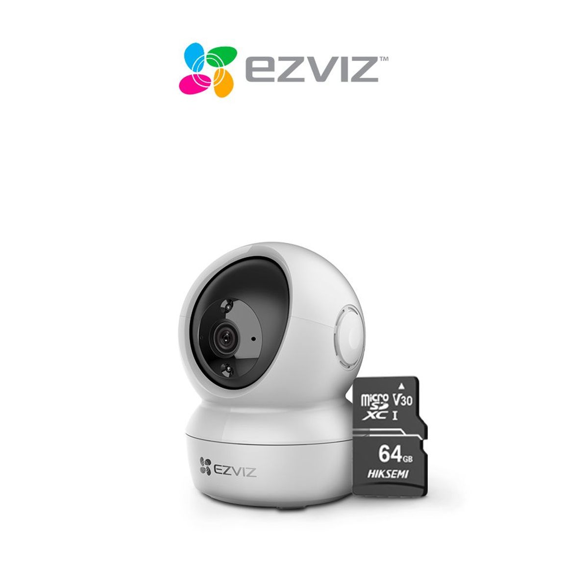 EZVIZ - Cámara De Seguridad Inteligente Para Interiores H6C Full HD Ezviz + Sd 64 GB
