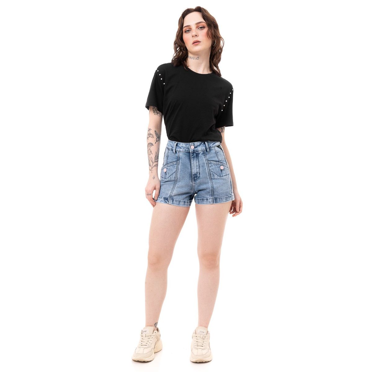 GZUCK - Short Denim Stretch Mujer Shaykha Gzuck