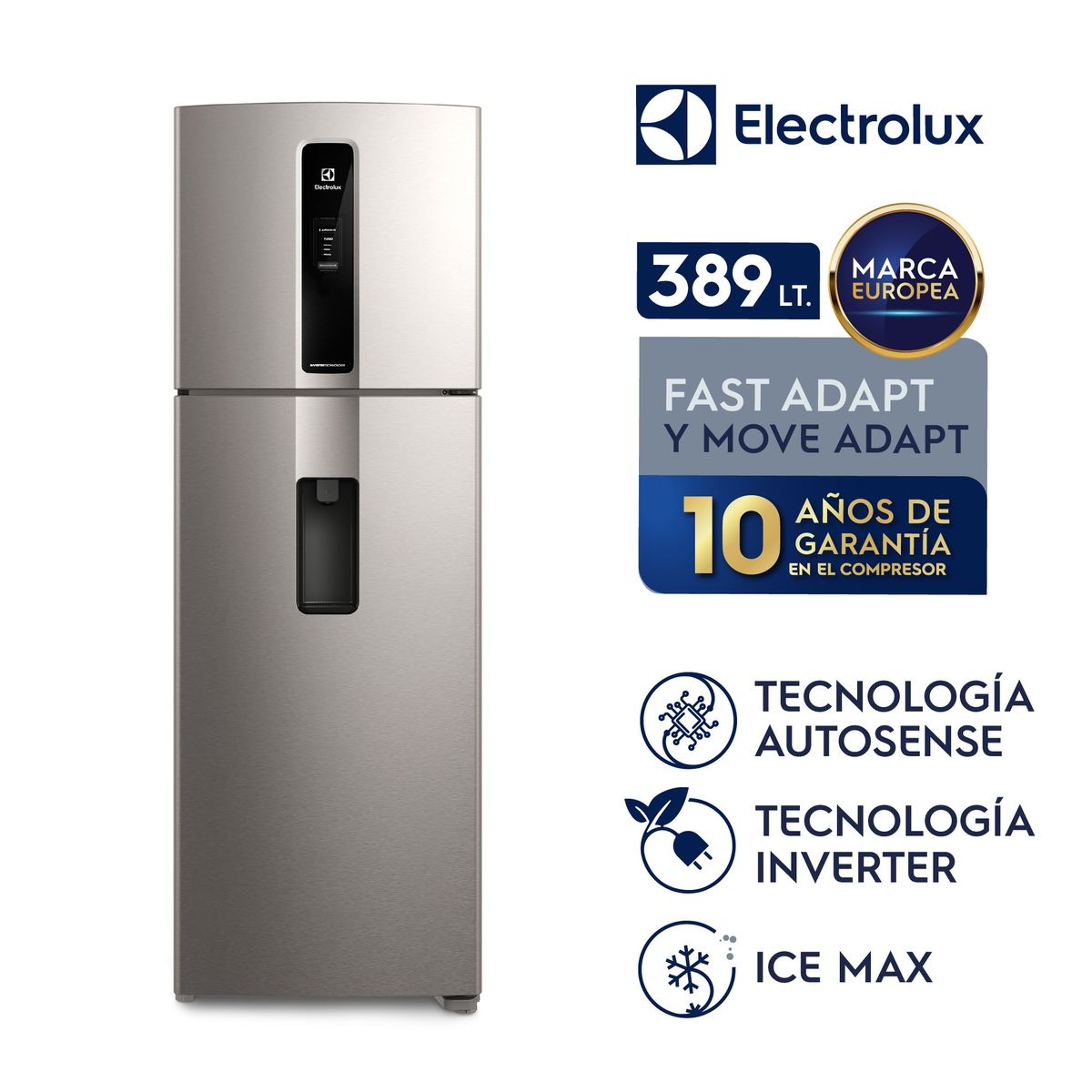 ELECTROLUX - Combo Refrigerador Top Freezer 389L IW43S  Aspiradora Tanque Smart ABS02 Electrolux
