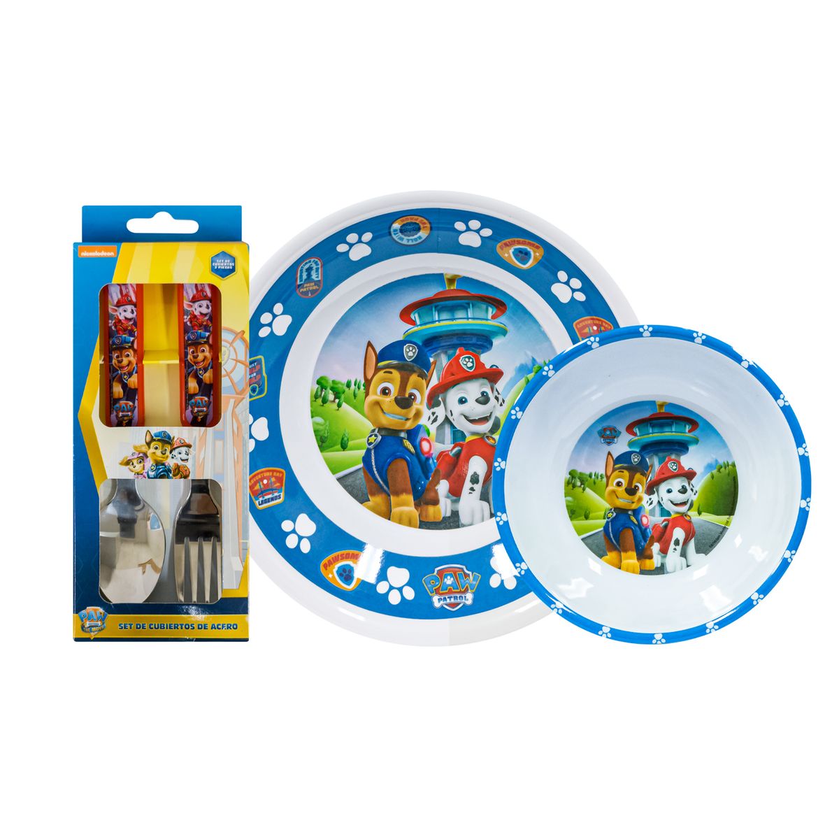 SCOOL - Vajilla Infantil  Paw Patrol+Cubierto H core Scool Melamine