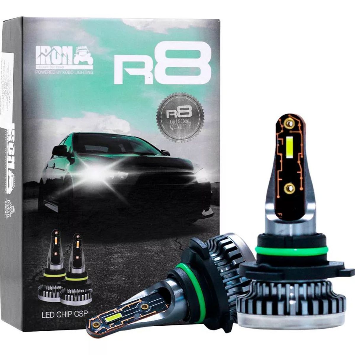 KOBO - Kit de Focos LED R8 Iron Chip CSP 9005 TecnologÃ­a  Alemana