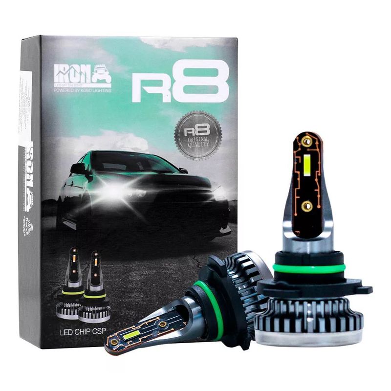 KOBO - Kit de Focos LED R8 Iron Chip CSP 9005 TecnologÃ­a  Alemana