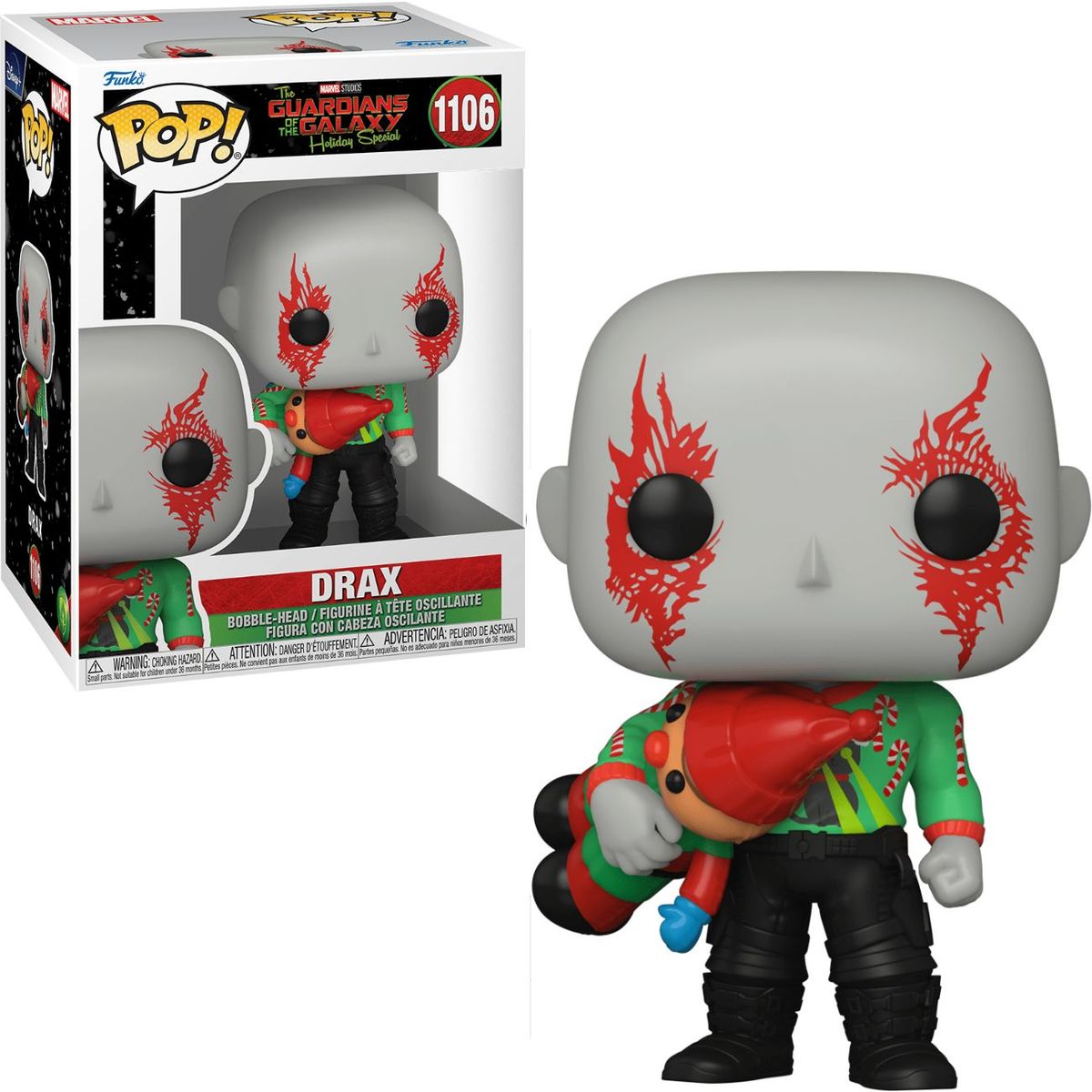 FUNKO - Funko Pop Drax Holiday - Guardianes de la Galaxia - Navidad