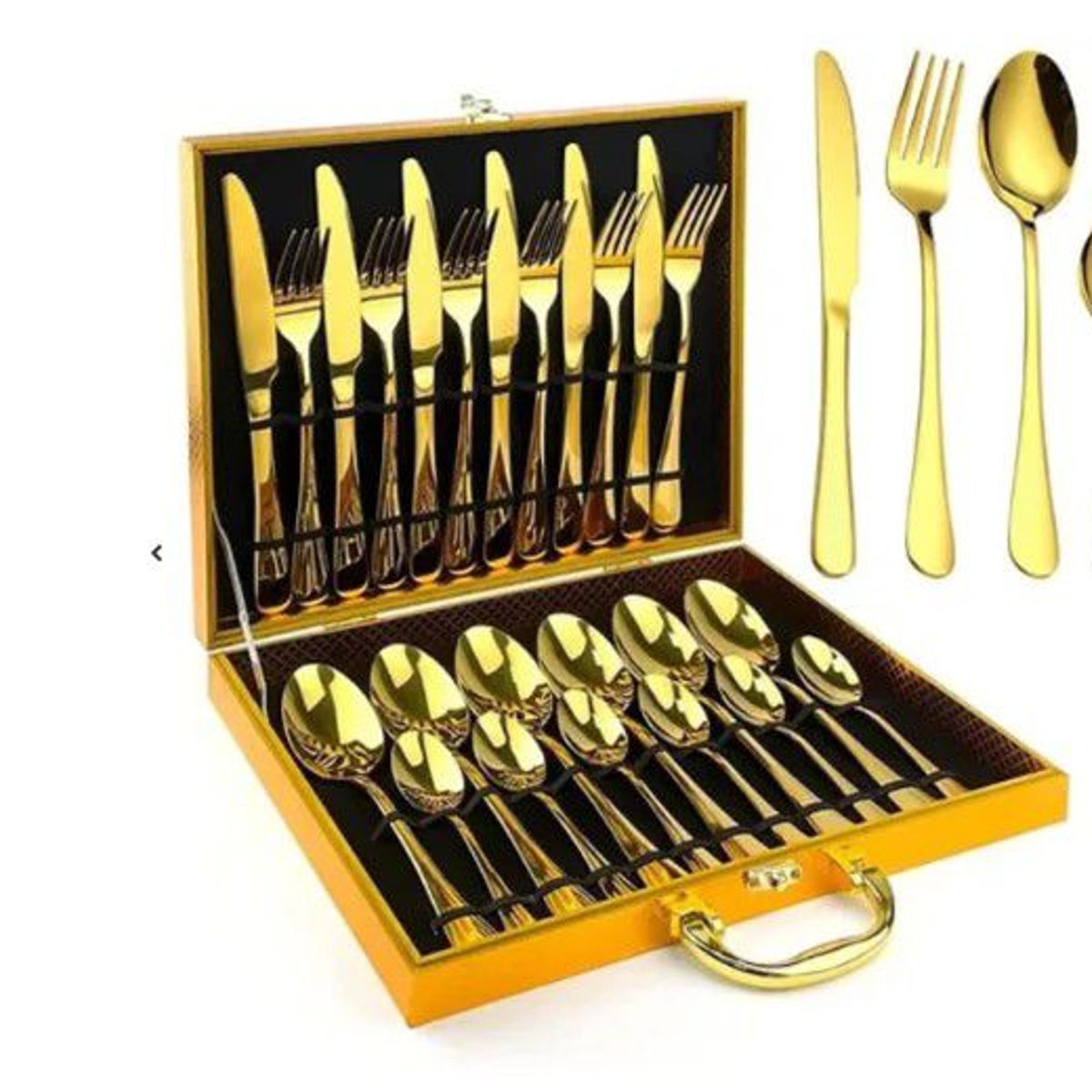 GENERICO - Cubiertos De Lujo Maleta dorado