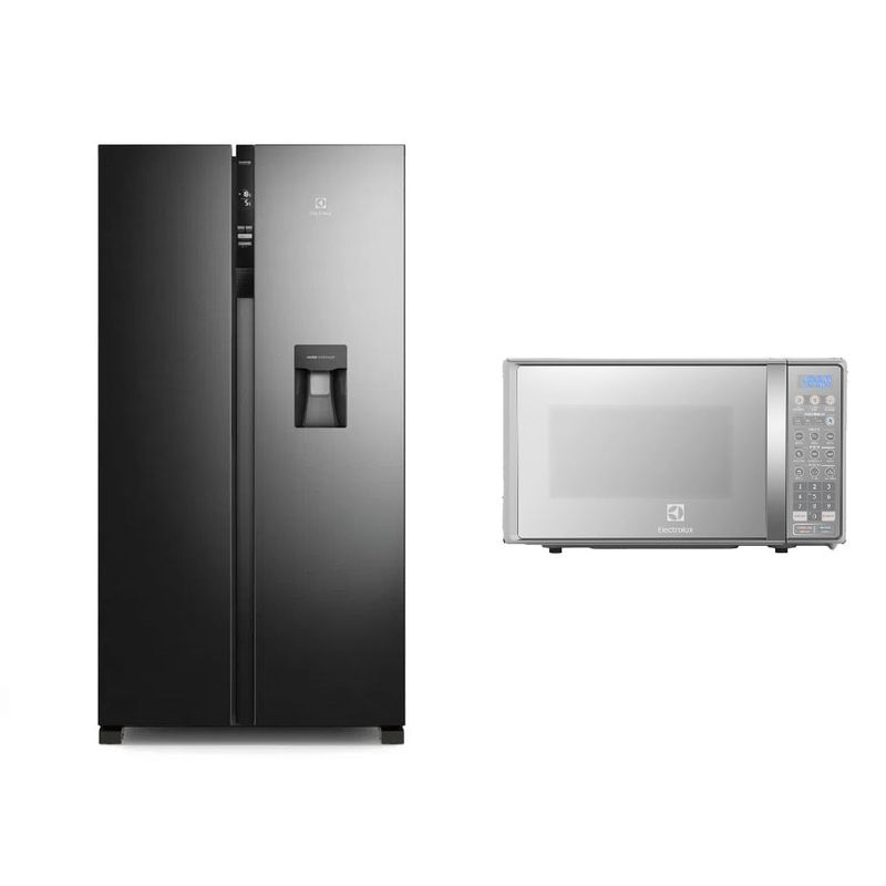 ELECTROLUX - Combo Refrigeradora Electrolux 514L ERSA53K2HVB + Microondas 20L EMDO20S2GSRUG Electrolux