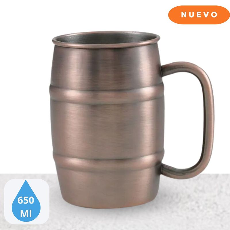 GENERICO - Mug de Acero Cobreados 650ml