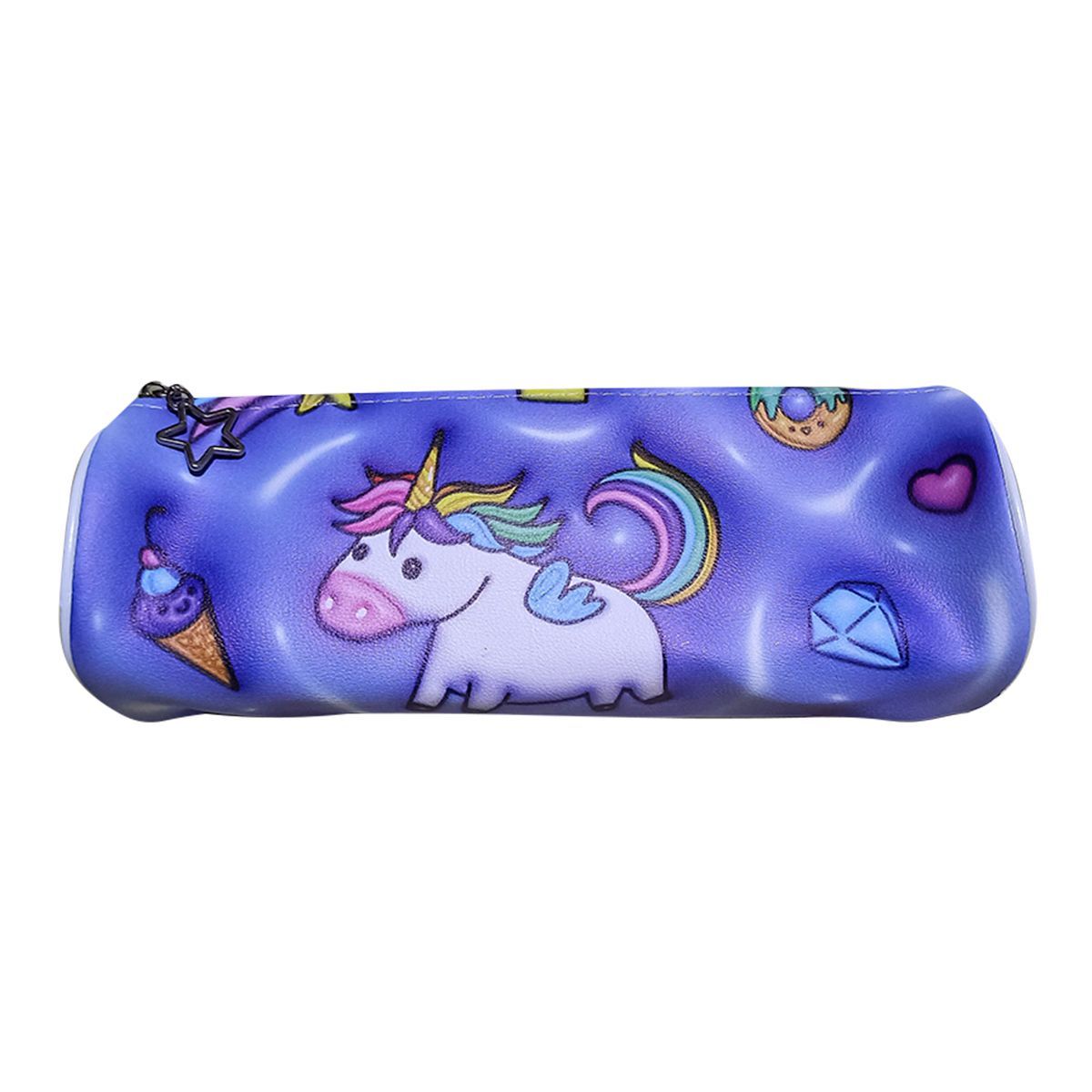 GENERICO - Cartuchera de Unicornio Kawaii - Lila