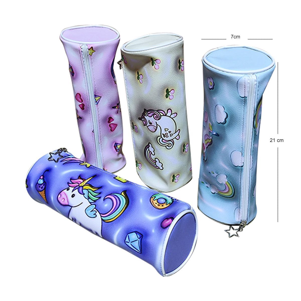 GENERICO - Cartuchera de Unicornio Kawaii - Rosado