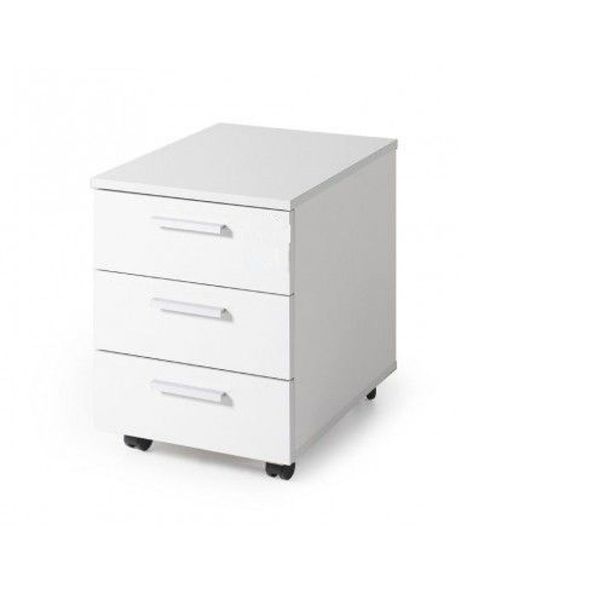 GENERICO - Cajonera De 3 Cajones Con Ruedas Y Chapa Blanco Oficinas