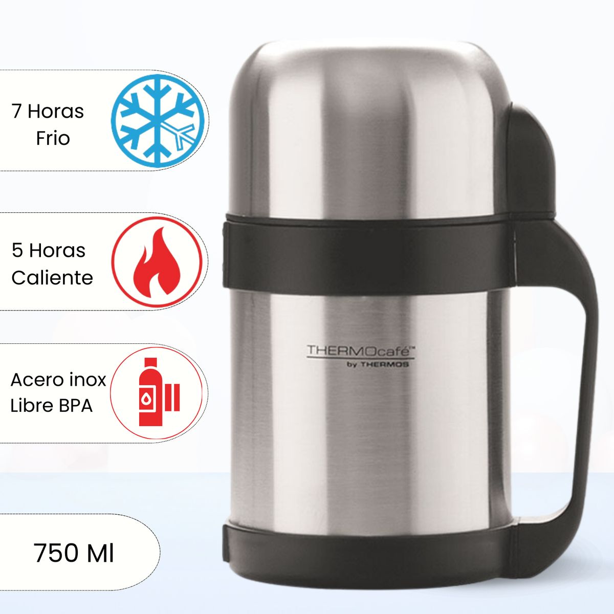 THERMOS - Termo de Comida Multiproposito 750 Ml Plateado