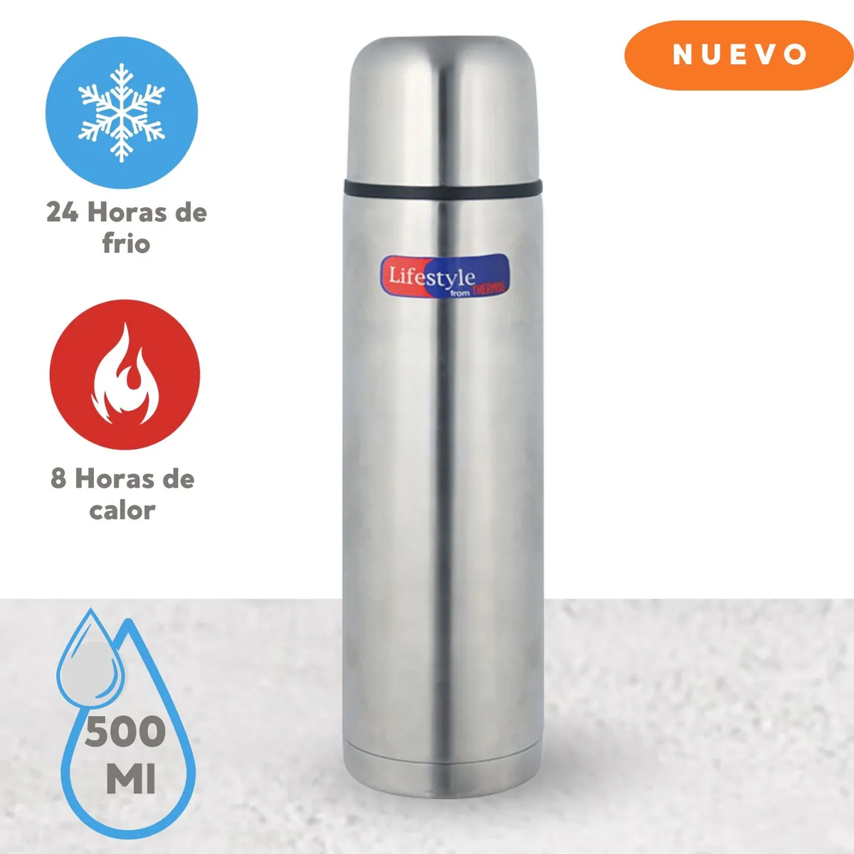 THERMOS - Termo para Bebidas LIFESTYLE + FUNDA  500 ml