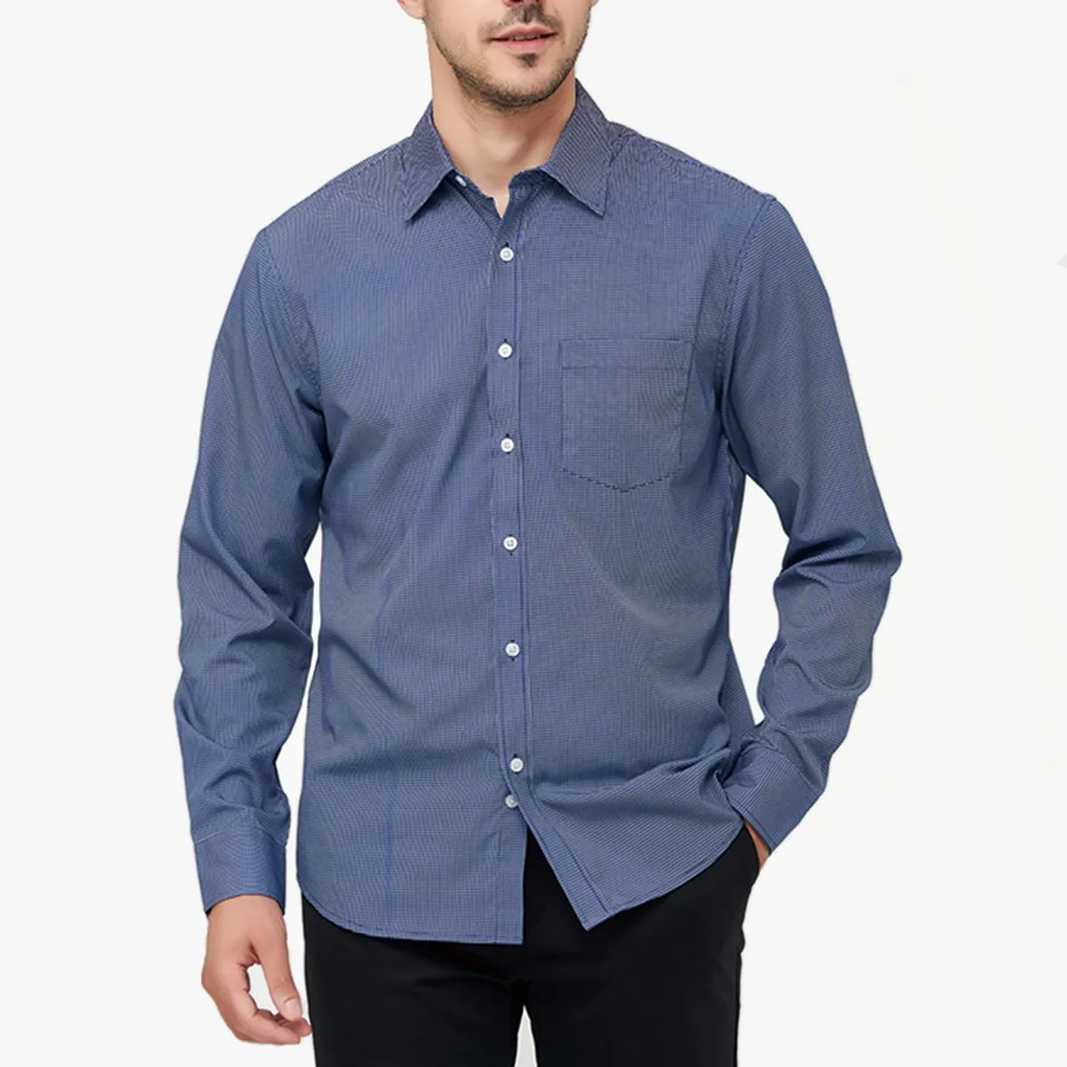 ZIMRAHYG - Camisa manga larga hombre camisas de vestir camisa polo