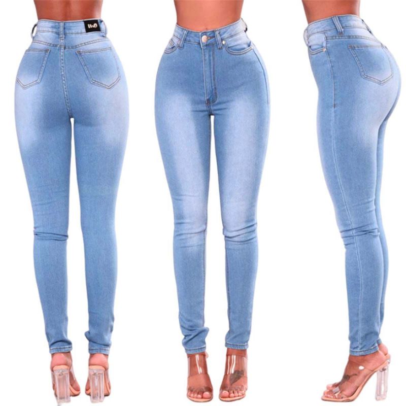 Jeans De Tiro Bajo Para Mujer, Elásticos, Clásicos