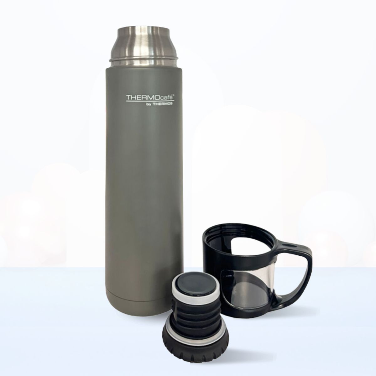 THERMOS - Termo de Bebida con Taza 500 Ml Gris