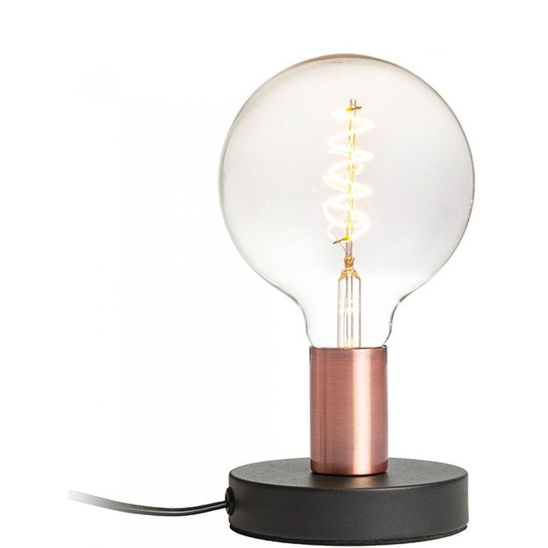 GENERICO - Lampara De Mesa Denver Color Socket Cobre Rosa Baita