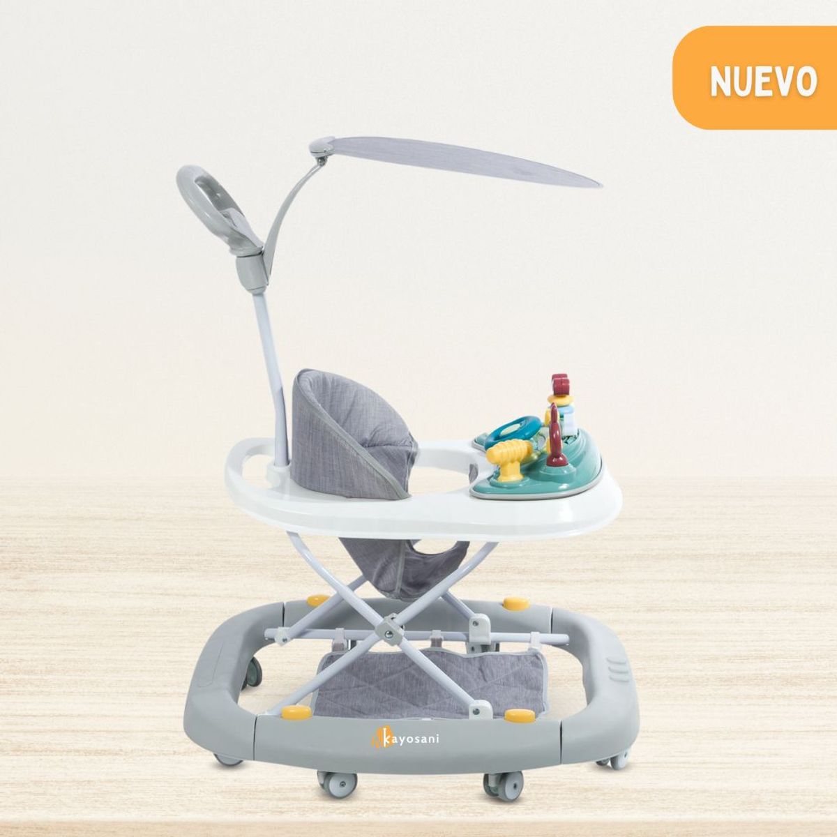 EBABY - Andador Mecedora 4 en 1 para Bebés «LUA» Gray