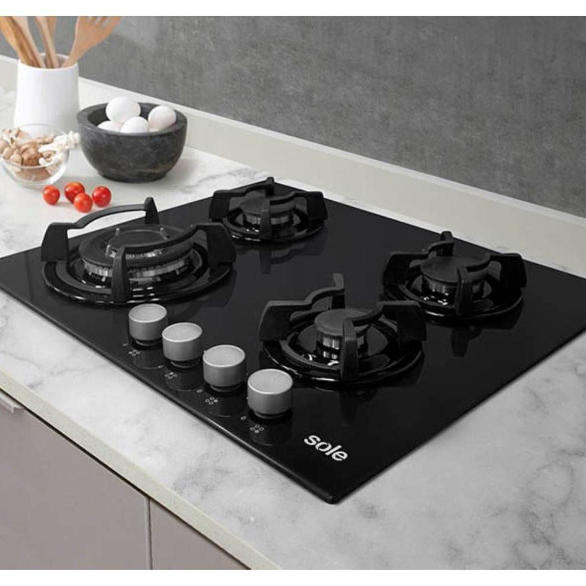 SOLE - Cocina SOLE FACIL DE LIMPIAR Solco034 4 Quemadores