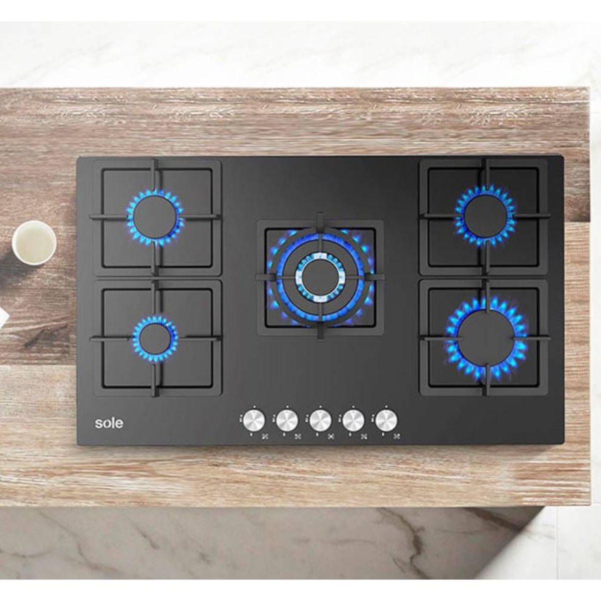 SOLE - Cocina A Gas Sole Empotrable 5 Quemadores Solco041
