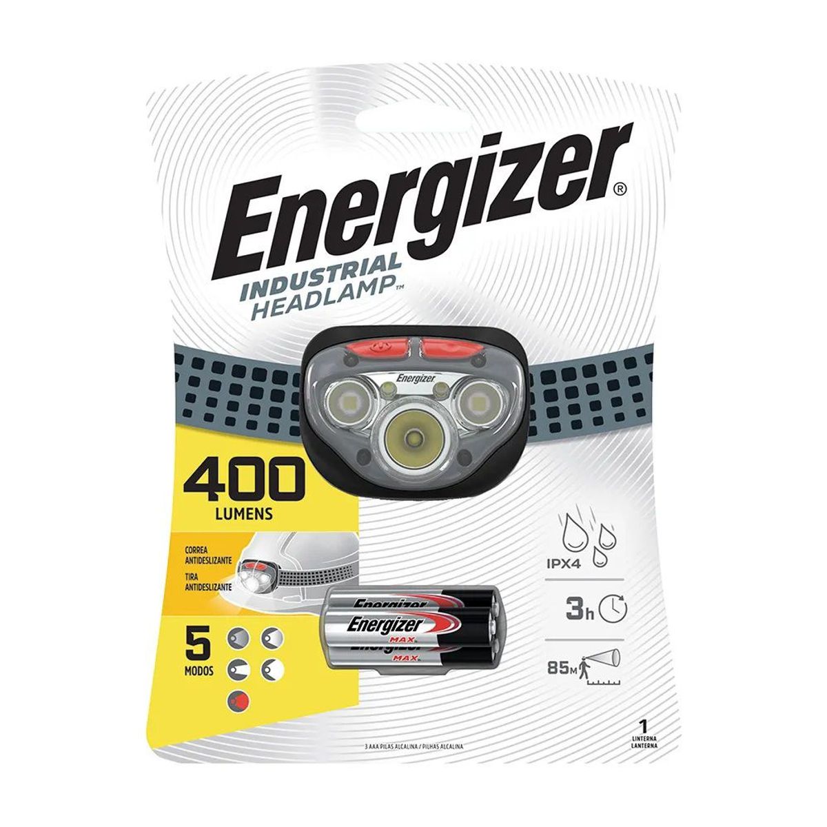 ENERGIZER - Linterna Frontal Industrial Energizer 400 Lumens