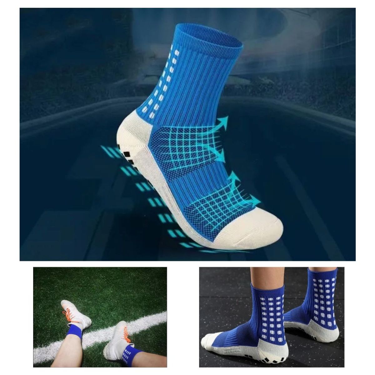 GENERICO - Medias Cortas Deportivas Antideslizante para Compresión