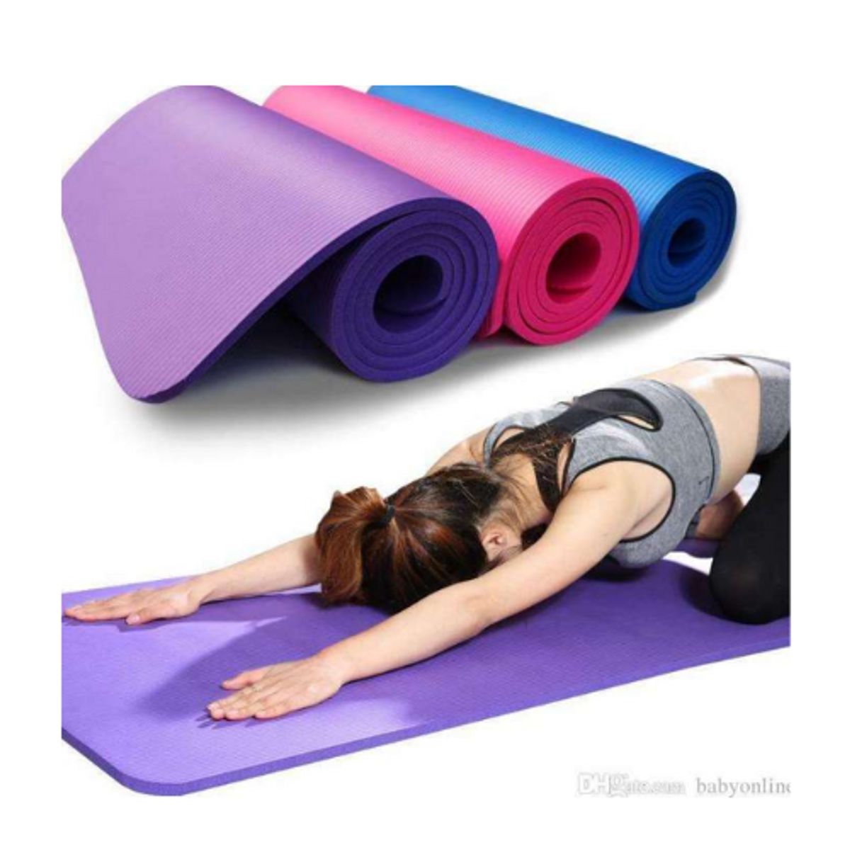 GENERICO - Mat De Yoga Grosor 10mm Rosado