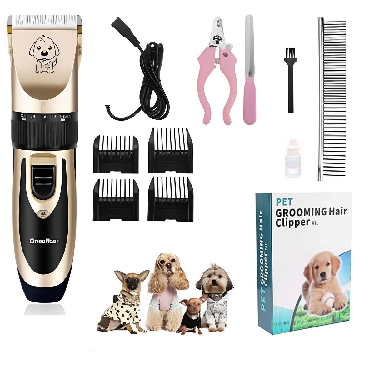 GENERICO - KIT para cortar pelo de Mascota inalámbrica y eléctrica
