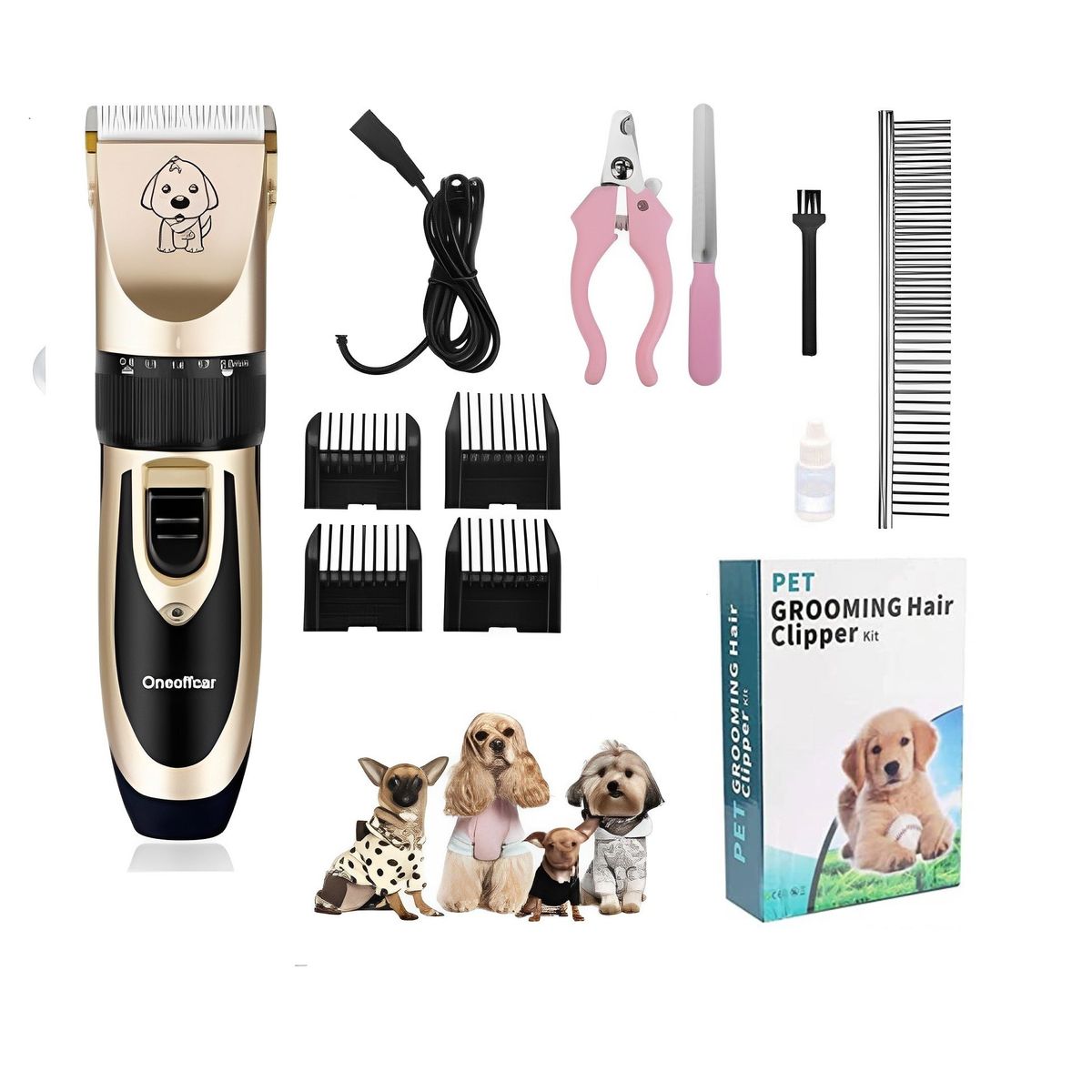 GENERICO - KIT para cortar pelo de Mascota inalámbrica y eléctrica