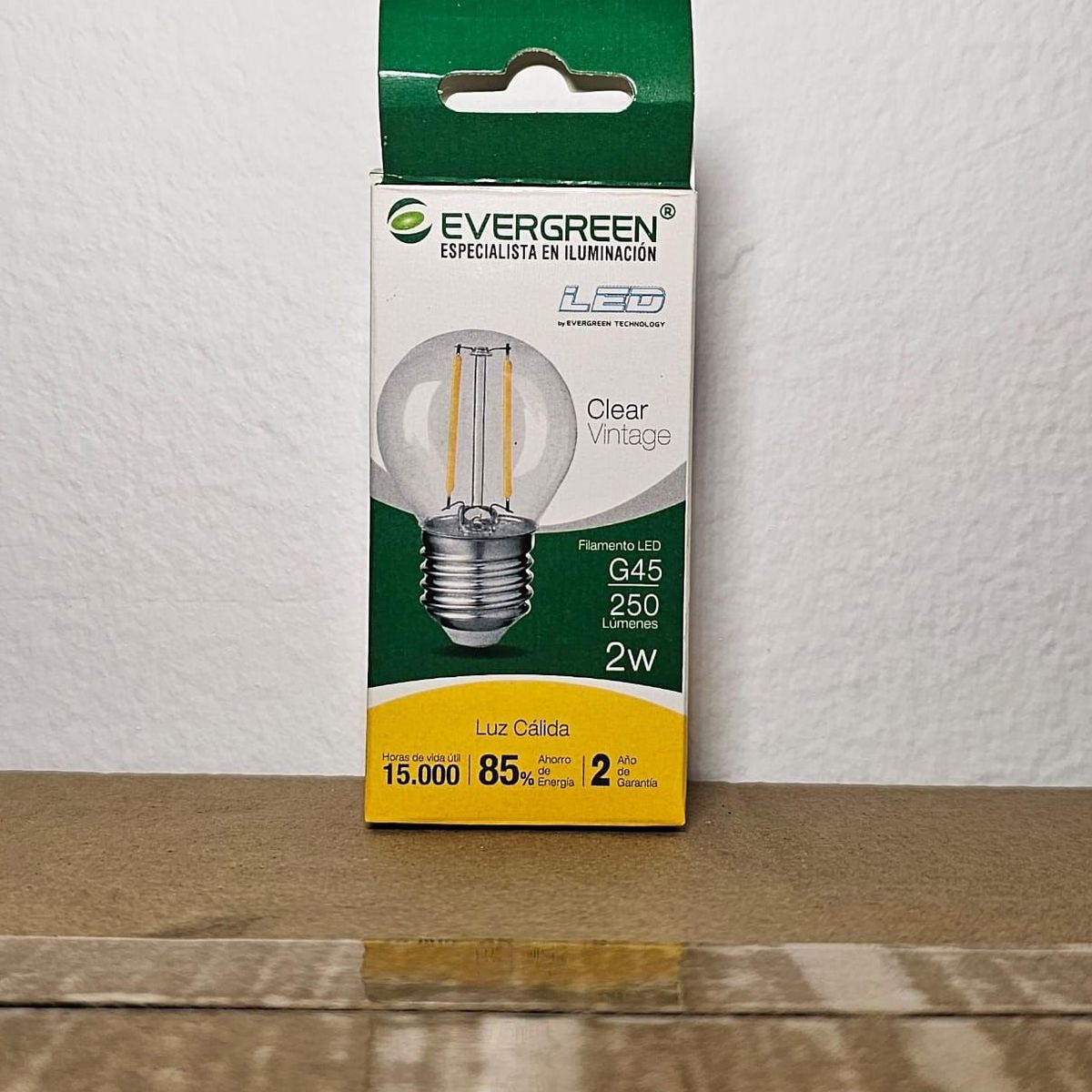 GENERICO - FOCO VINTAGE CLEAR G45 2W LED - EVER GREEN