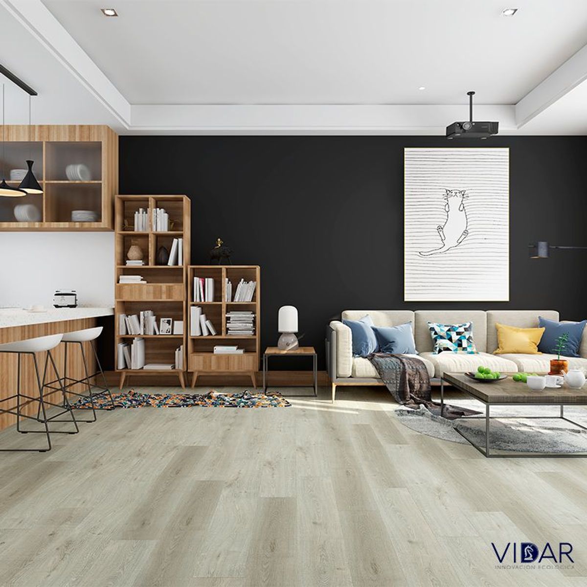 VIDAR - PISO SPC ARTIC GRAY 5.5 MM - VENTA POR CAJA 2.65 M2