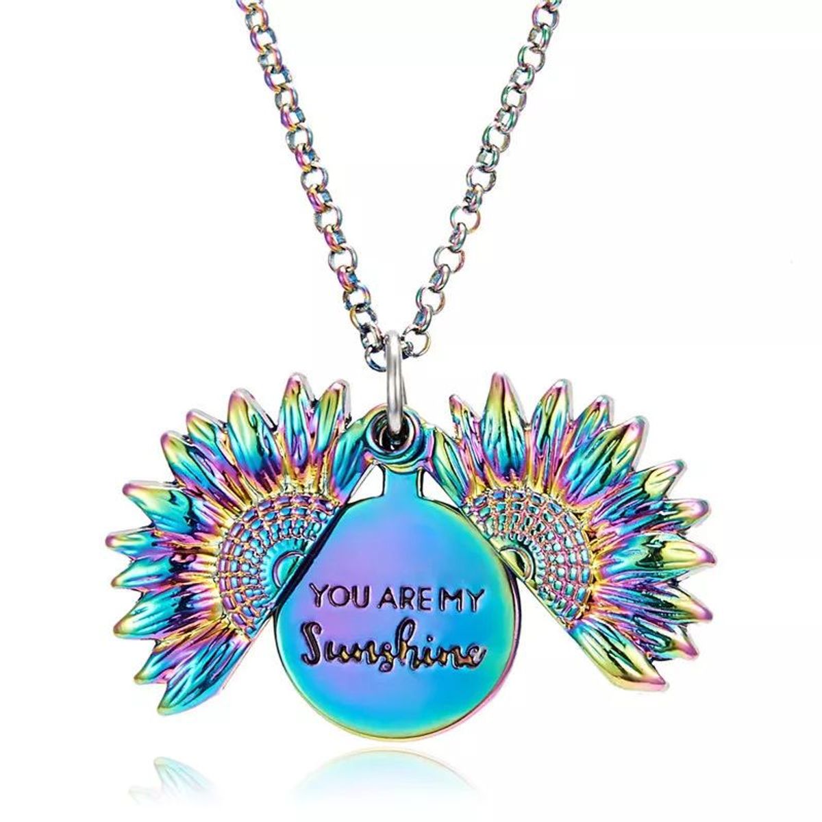 GENERICO - Collar de girasol azul multicolor you are my sunshine