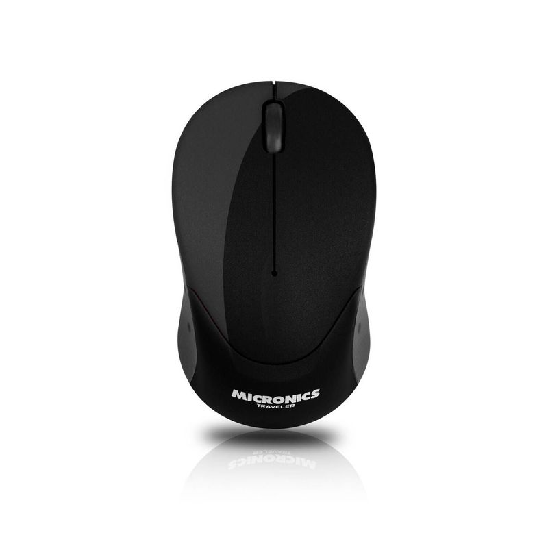 MICRONICS - Mouse Optico Inalambrico 1200dpi 3b Negro Micronics Traveler M711s