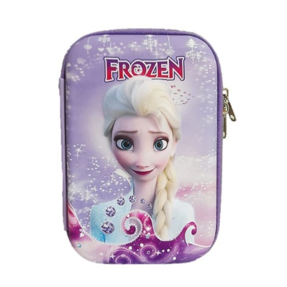 GENERICO - CARTUCHERA GRANDE 3D FROZEN LILA