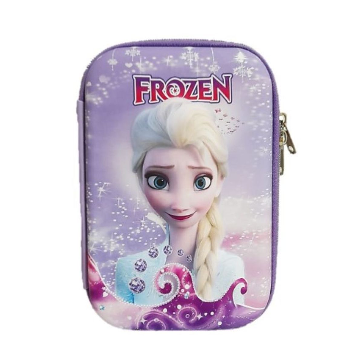 GENERICO - CARTUCHERA GRANDE 3D FROZEN LILA