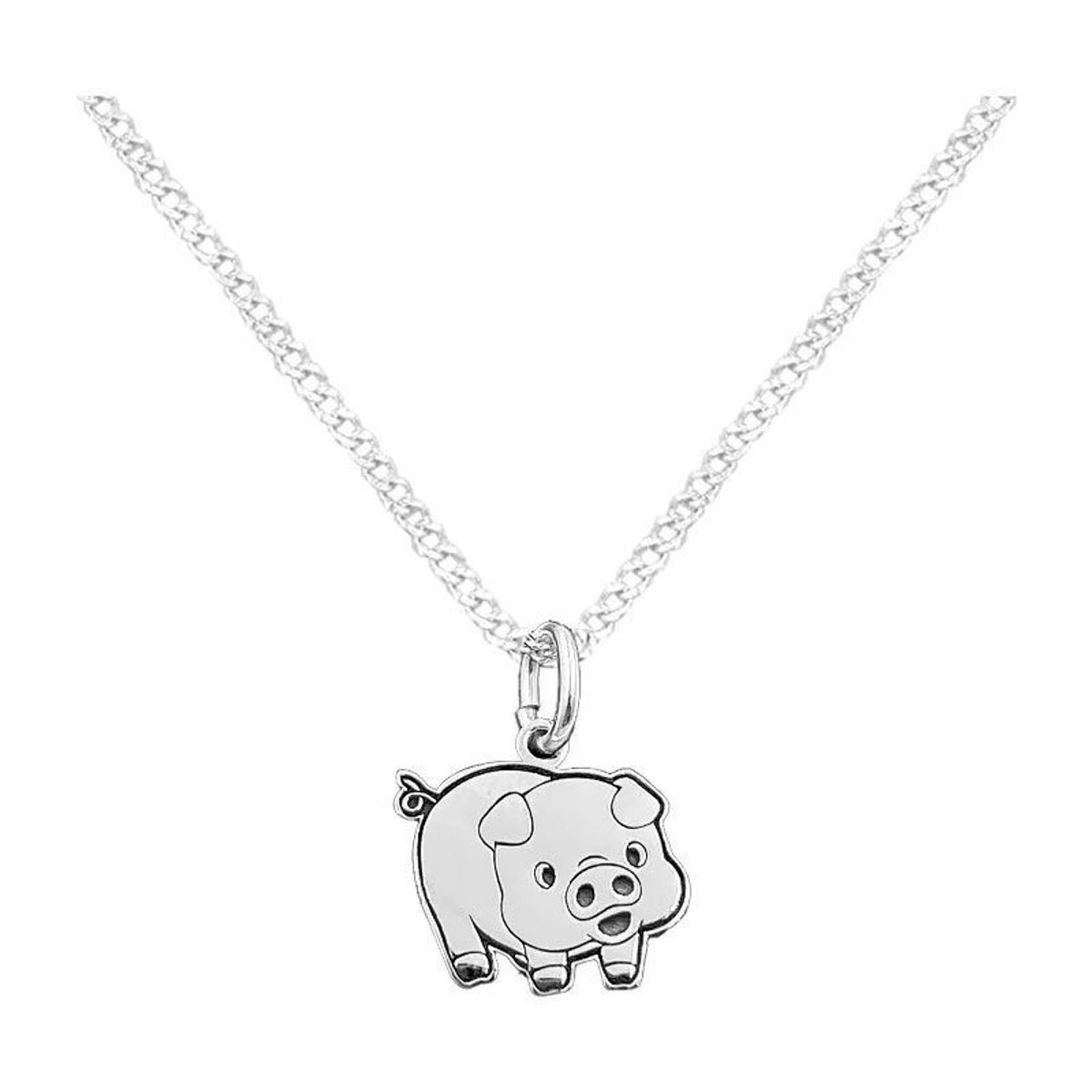 GENERICO - Collar Cerdito  Plata 950 - Musas Vanidosas
