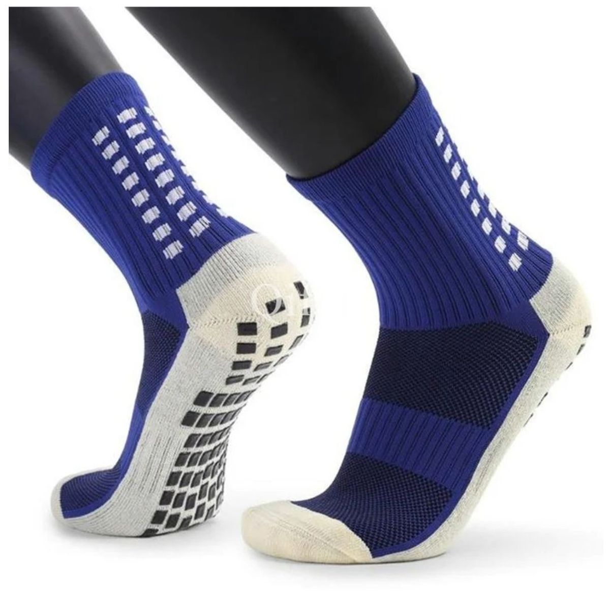 GENERICO - Medias Cortas para Deporte Antideslizante Compresión Azul