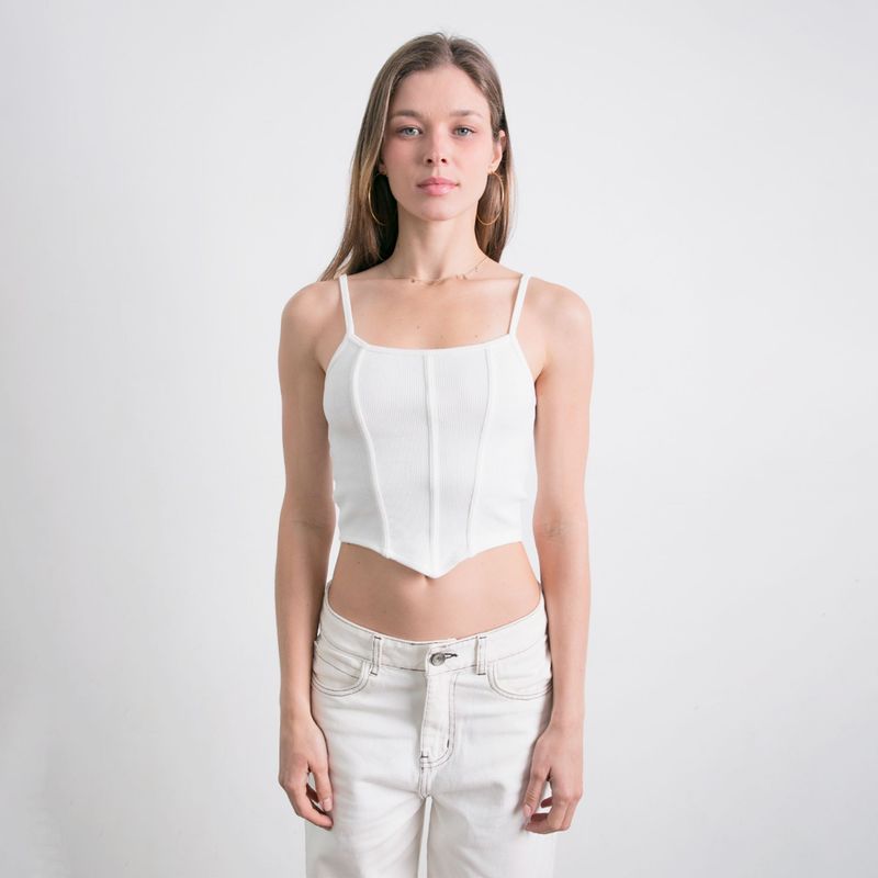 DESIRE - Top Bustier Rib Desire para Mujer