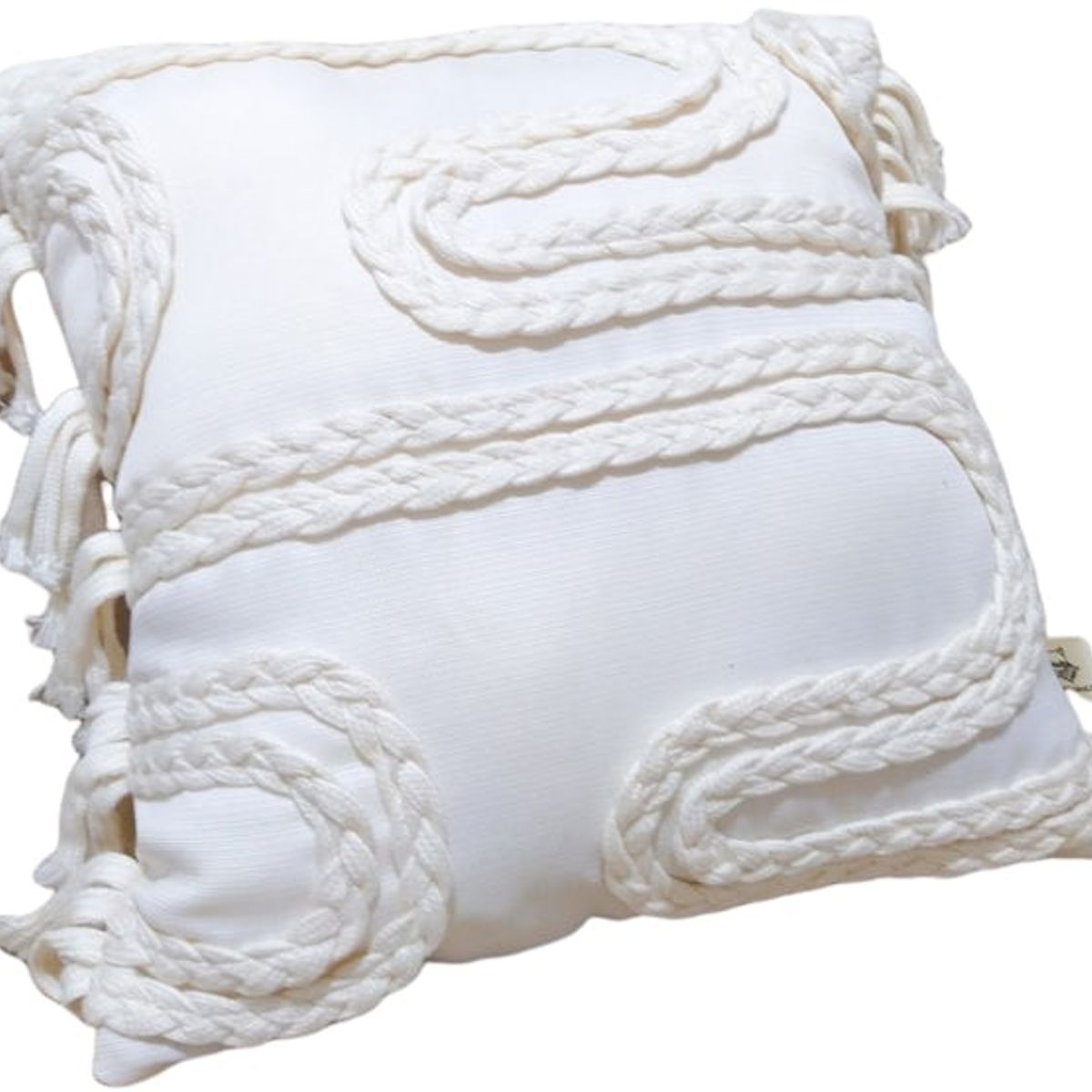 GENERICO - Funda Trenzas Xl Color Crema 40 X 40 Cm