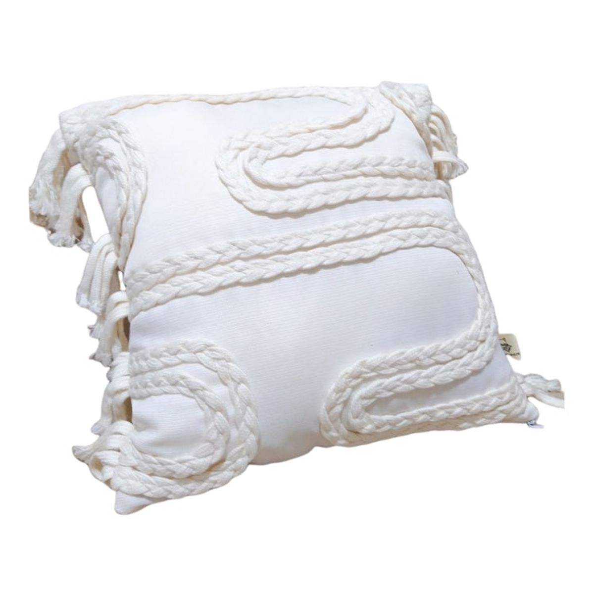 GENERICO - Funda Trenzas Xl Color Crema 40 X 40 Cm