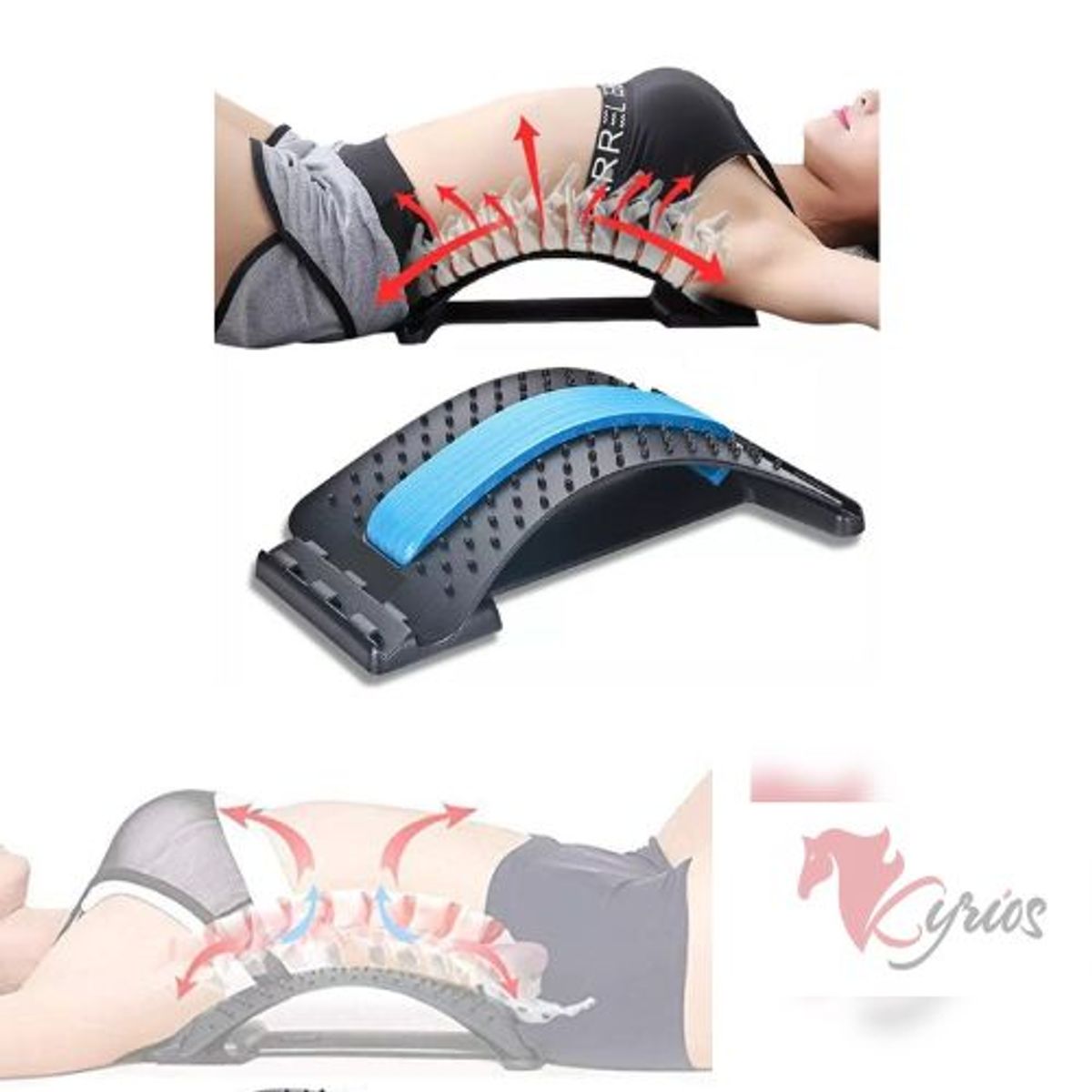 GENERICO - Estirador De Espalda Masajeador Lumbar