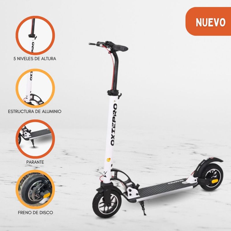 OXIEPRO - Scooter Grande de Aluminio «URPI» White