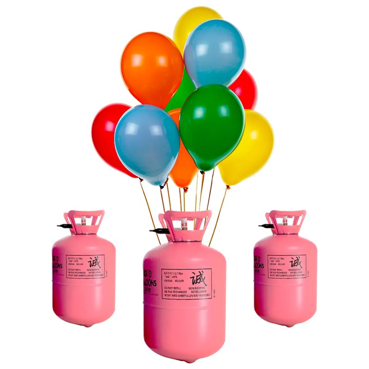 GENERICO - Balón Descartable para 50 globos con GAS HELIO