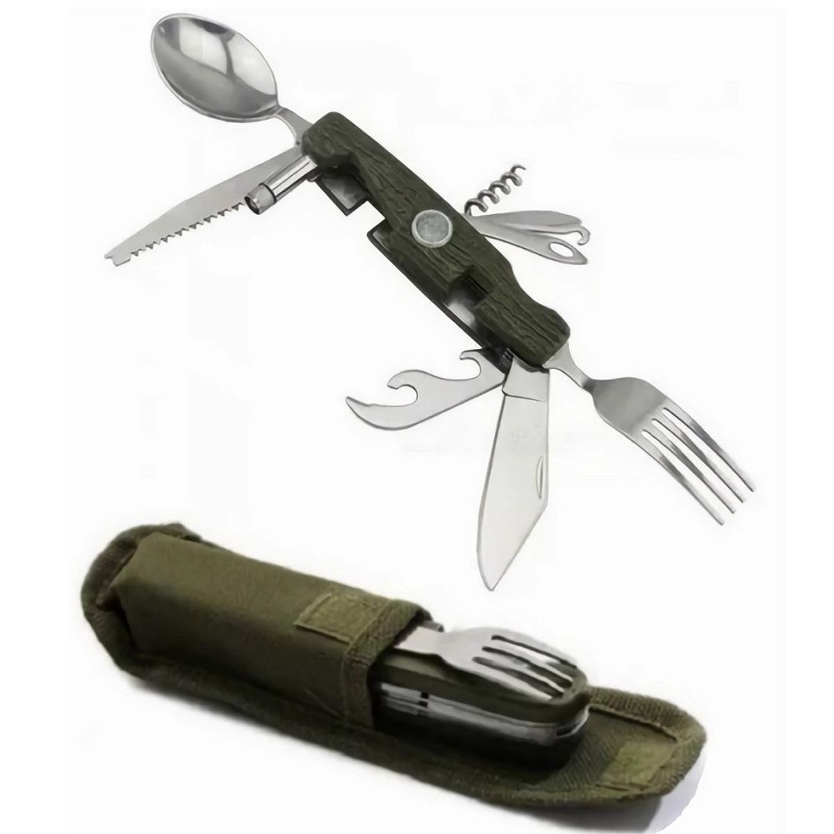 GENERICO - Herramienta Multiuso Plegable Para Camping 11 en 1