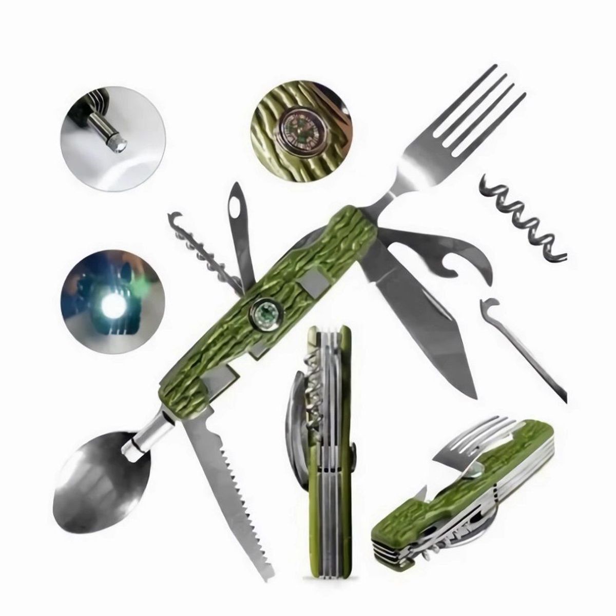 GENERICO - Herramienta Multiuso Plegable Para Camping 11 en 1