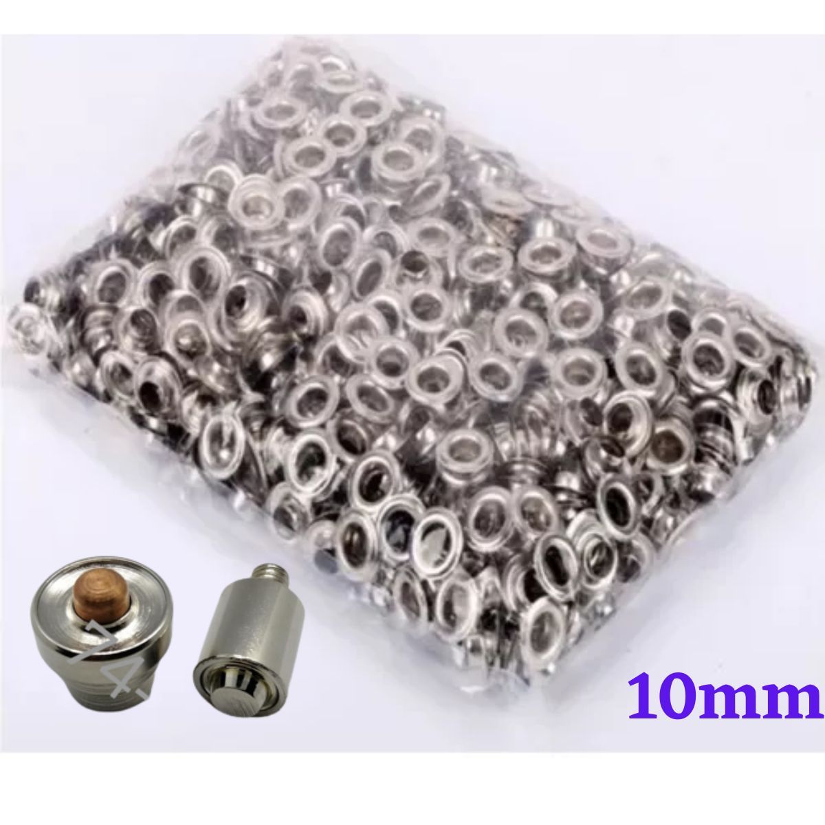 GENERICO - Remachadora Con 1000 Ojales Nro. 24 (10mm ) - Kit Completo