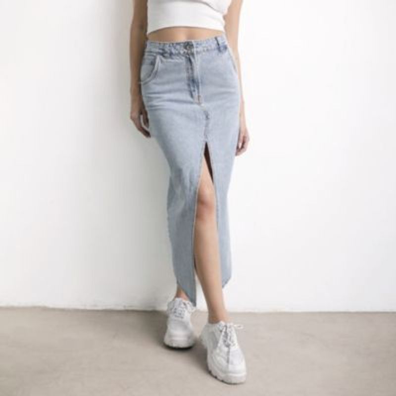 DESIRE - Falda Midi Jean Mujer Desire