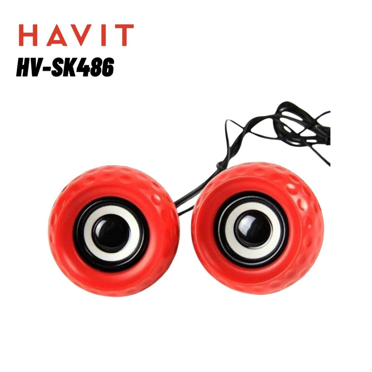 HAVIT - Parlante Alámbrico HAVIT HV-SK486 USB 6W Portátil Excelente Bajo - RD