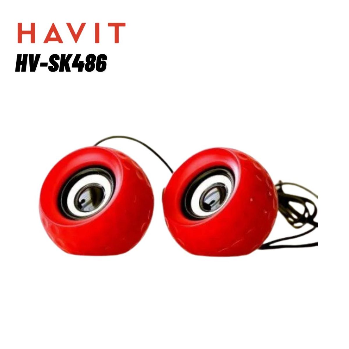 HAVIT - Parlante Alámbrico HAVIT HV-SK486 USB 6W Portátil Excelente Bajo - RD