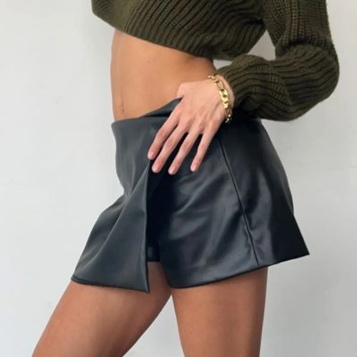 DESIRE - Falda Short Cuerina Desire Para Mujer