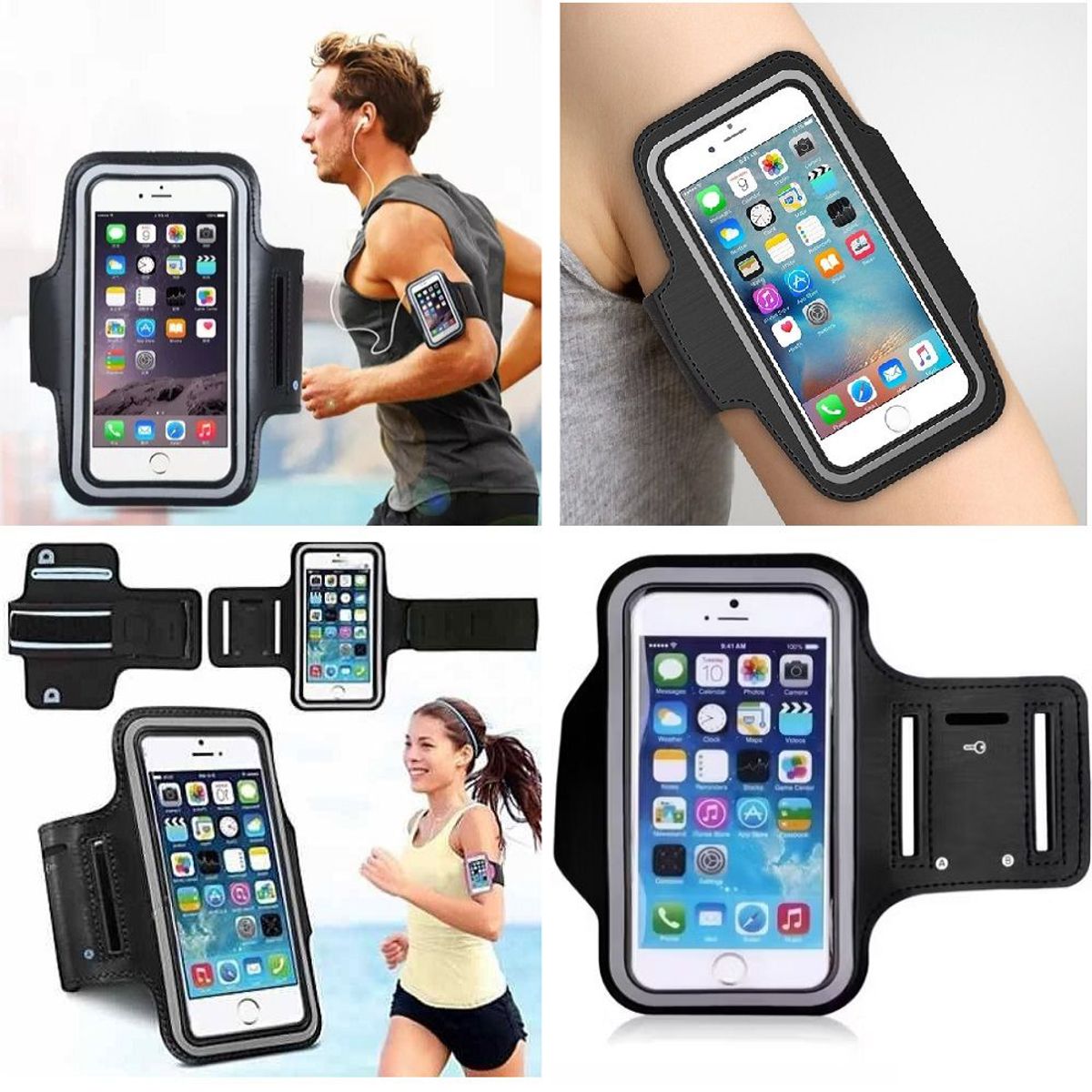 GENERICO - Banda Brazalete Deportivo para Smartphone hasta 6 Pulgadas